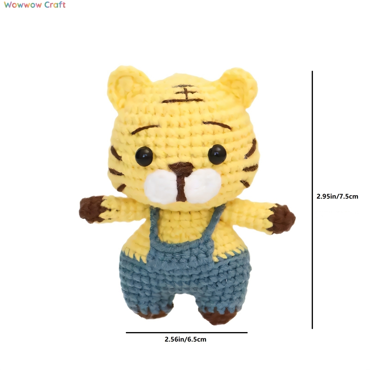 Pendants,Crochet Doll,Cute Handmade Crocheted Little Tiger Doll - Hand-Crochet Doll